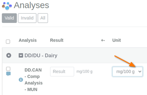 Select Analysis Unit at Runtime in Bika Open Source LIMS