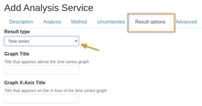 Select Time Series as Results Type in Bika Open Source LIMS