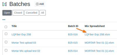  Download Mix spreadsheets in Bika Cement Open Source LIMS for cement and concrete laboratories