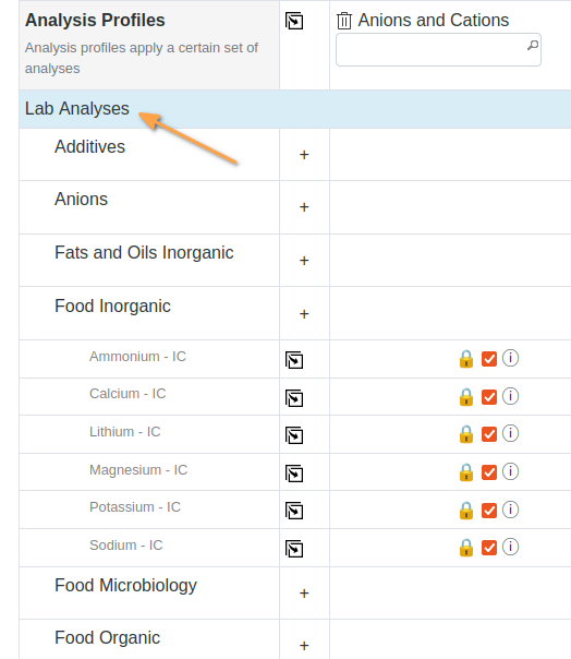 Selecting Analyses on the Sample registration form in Bika Open Source LIMS