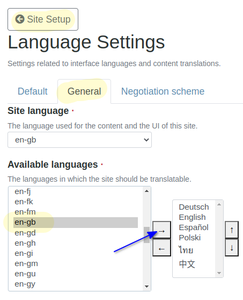 Language settings in Bika Open Source LIMS