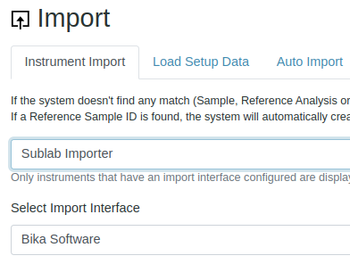 Import subcontracted results in Bika Open Source LIMS